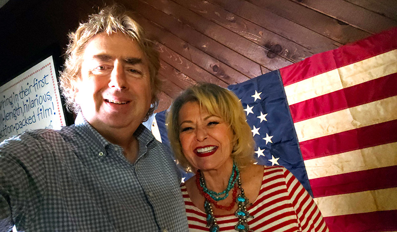 Director Joel Gilbert with Roseanne Barr.
